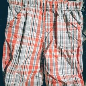 Boy's Disney "Car's" Plaid Red and Gray Shorts